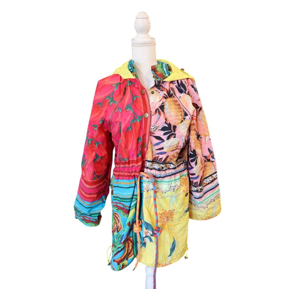 Farm Rio Scarf Mix Parka, Small NWT